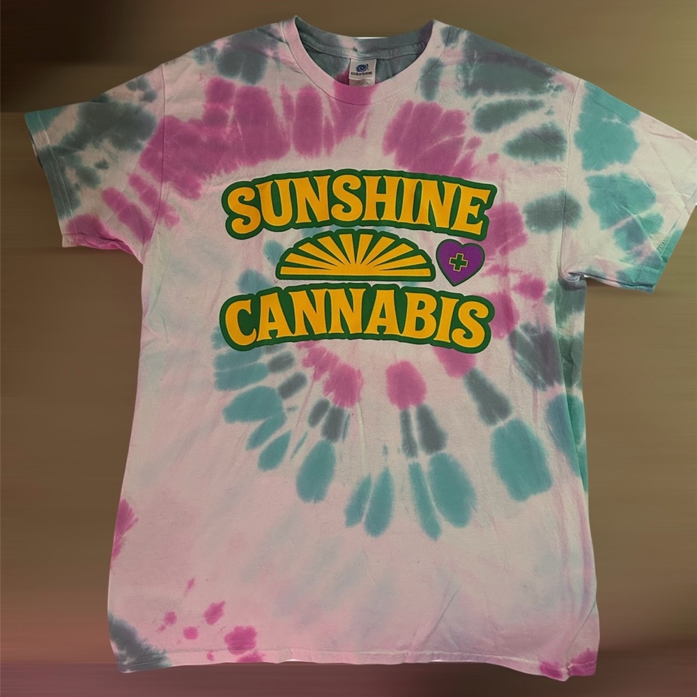 Sunshine Cannabis tyedye tee